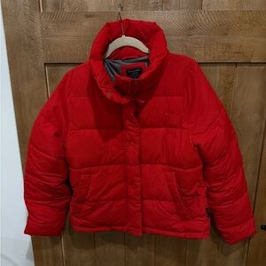 Abercrombie & Fitch Red Puffer Jacket